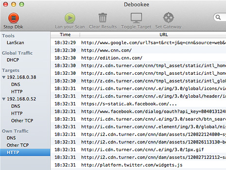 Packet capture real-time analysis on Mac OS X